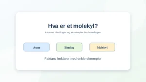 Hva er et molekyl? Atom, grunnstoff og kjemiske bindinger forklart